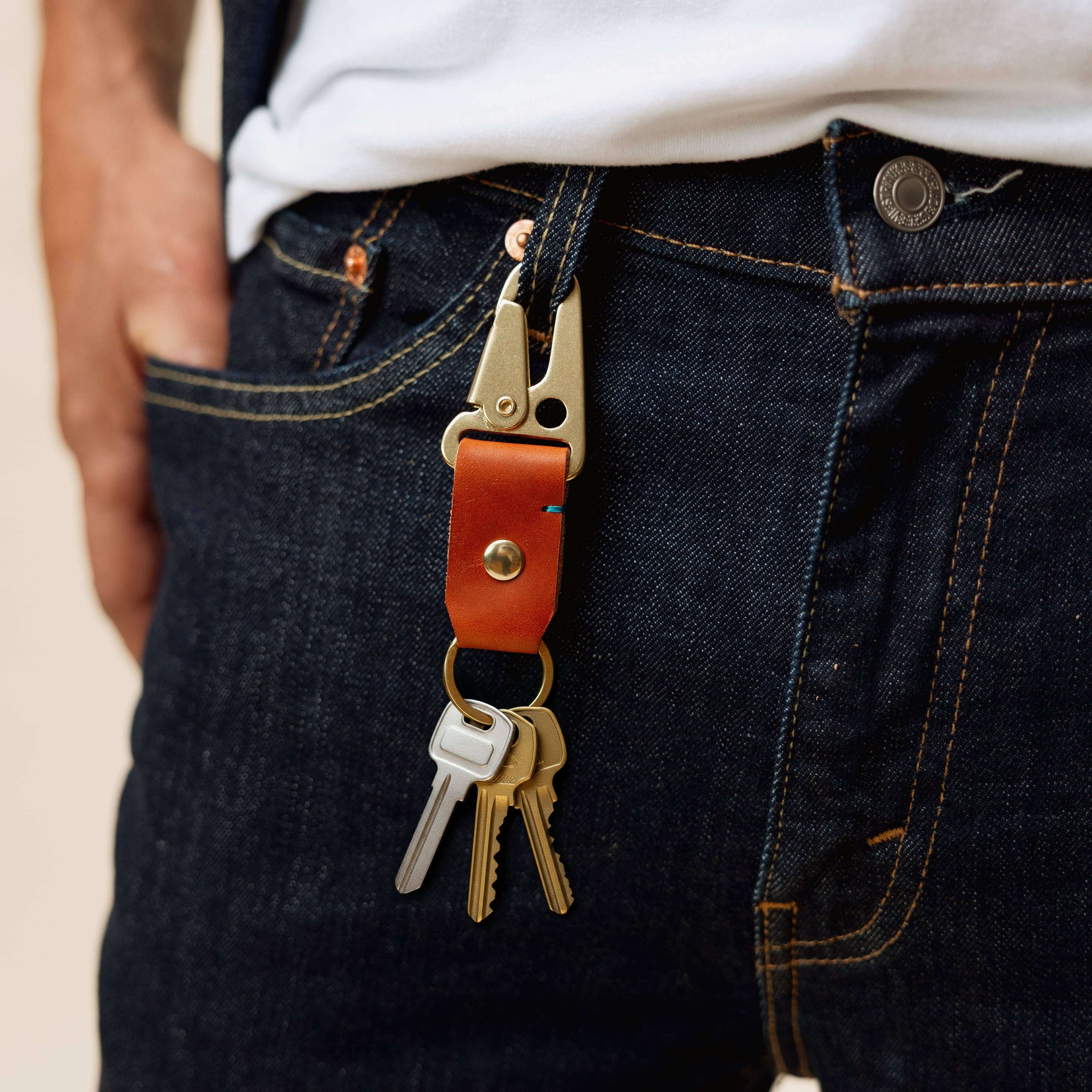 Bluebonnet - Wholesale Keychain - Unisex - The Companion Key Tag - English Tan1