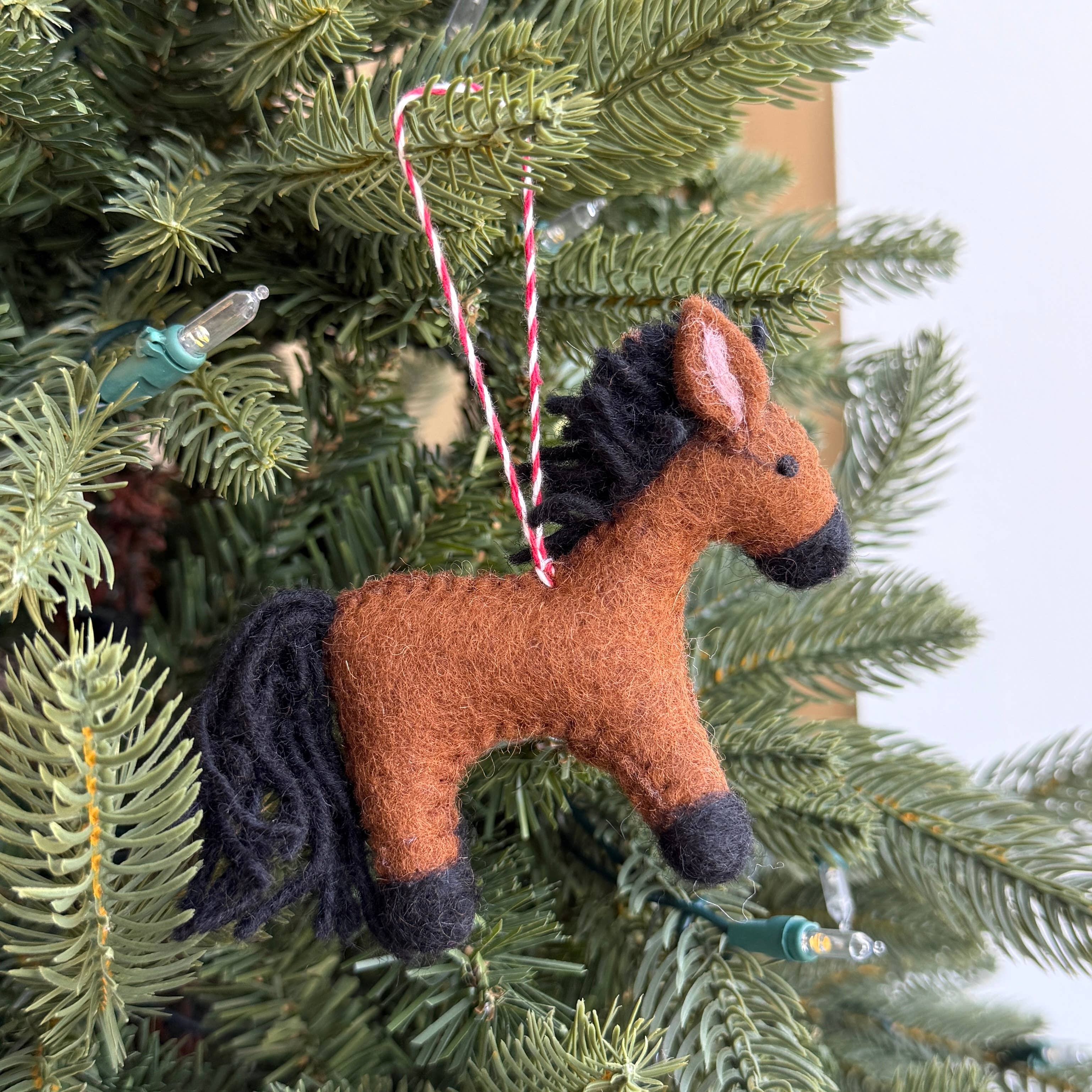Ornaments 4 Orphans - Wholesale Ornament - Horse Felt Wool Christmas Ornament