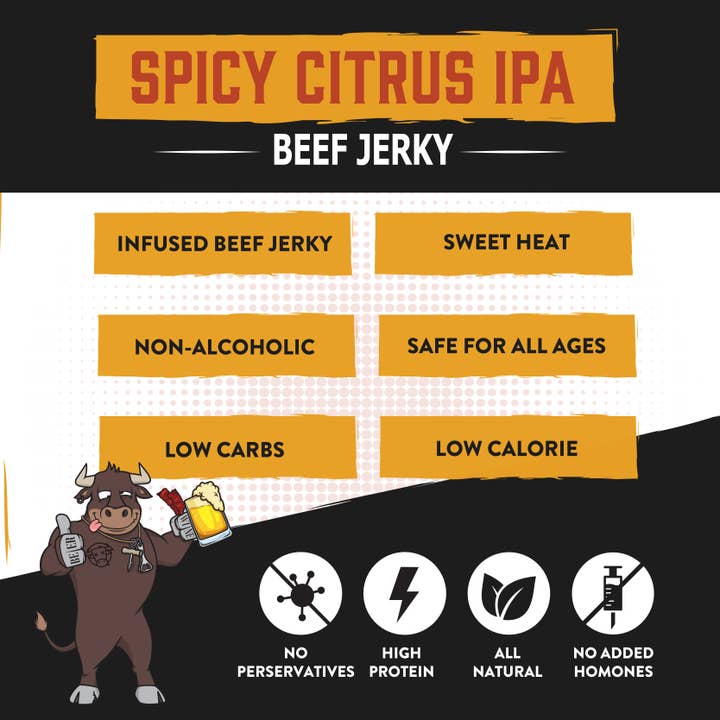 Boozy Jerky - Wholesale Jerky - Spicy Citrus IPA Beef Jerky2