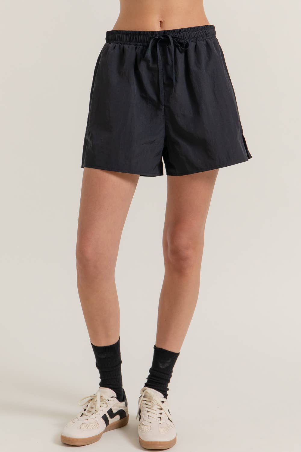 Active Basic | Active USA - Wholesale Athletic Shorts - Women's - Anorak Fabric Side Slit Workout Shorts20