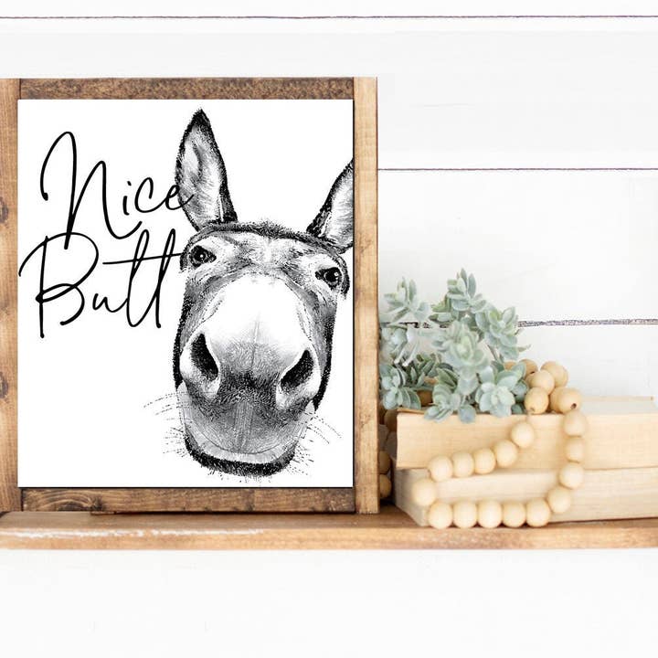 Nice Butt Script Donkey Head for wholesale by Lettered & Lined