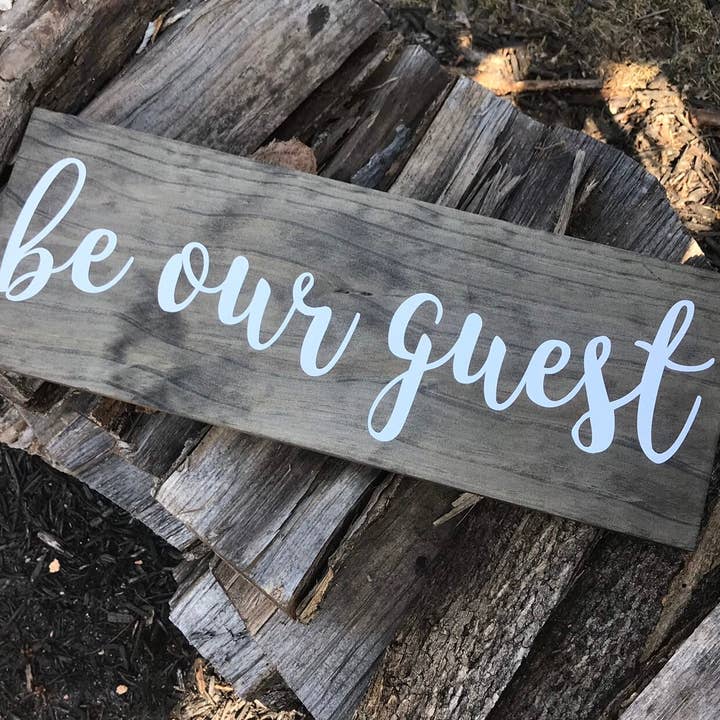 Be Our Guest Sign, Guest Room Sign, Guest Room Decor, Wood Sign, RTS, Ready to Ship for wholesale by Gray Barn Creations
