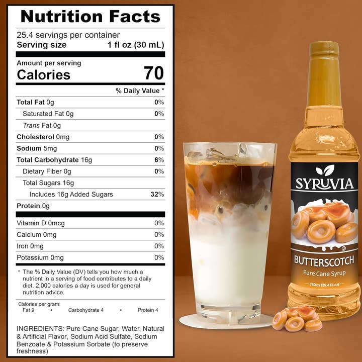 Syruvia - Wholesale Flavored Syrup - Butterscotch Syrup2
