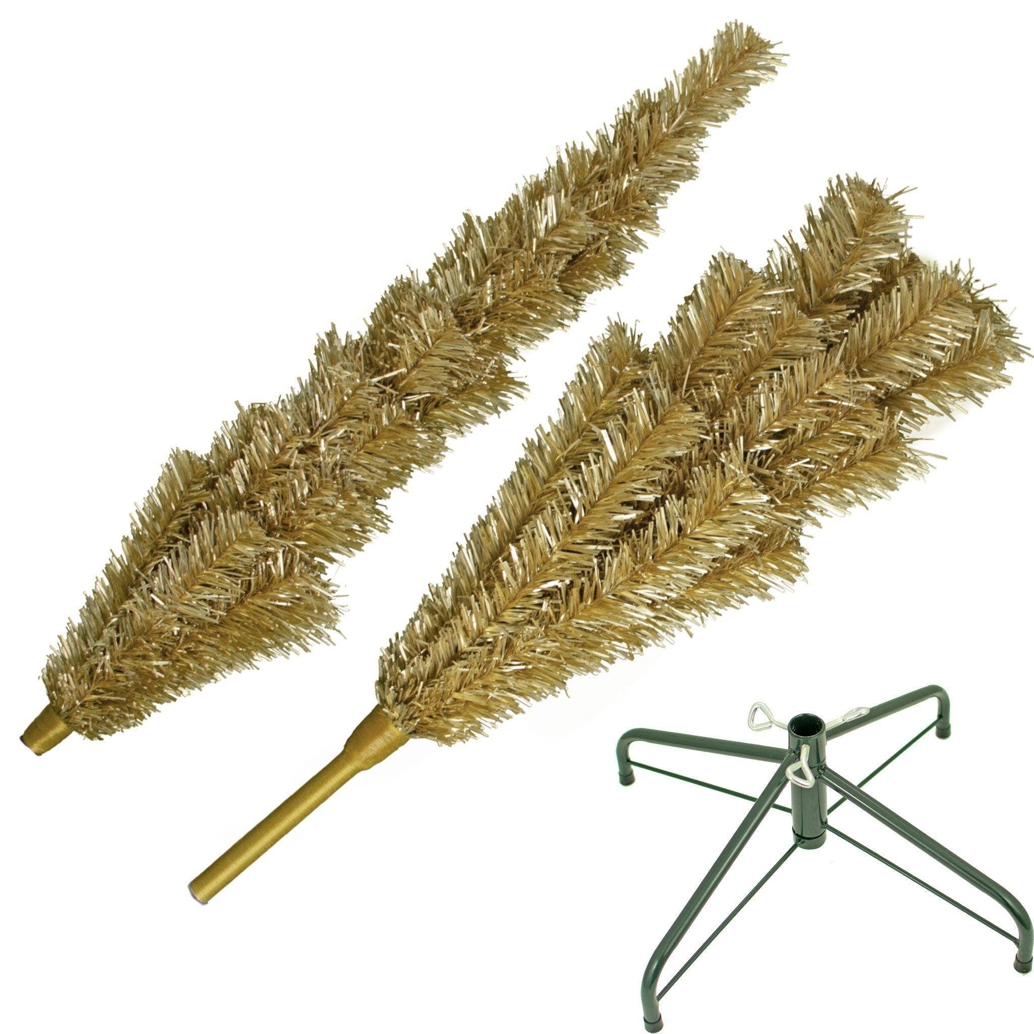 Lee Display - Wholesale Christmas Decoration - Antique Gold Tinsel Christmas Tree27