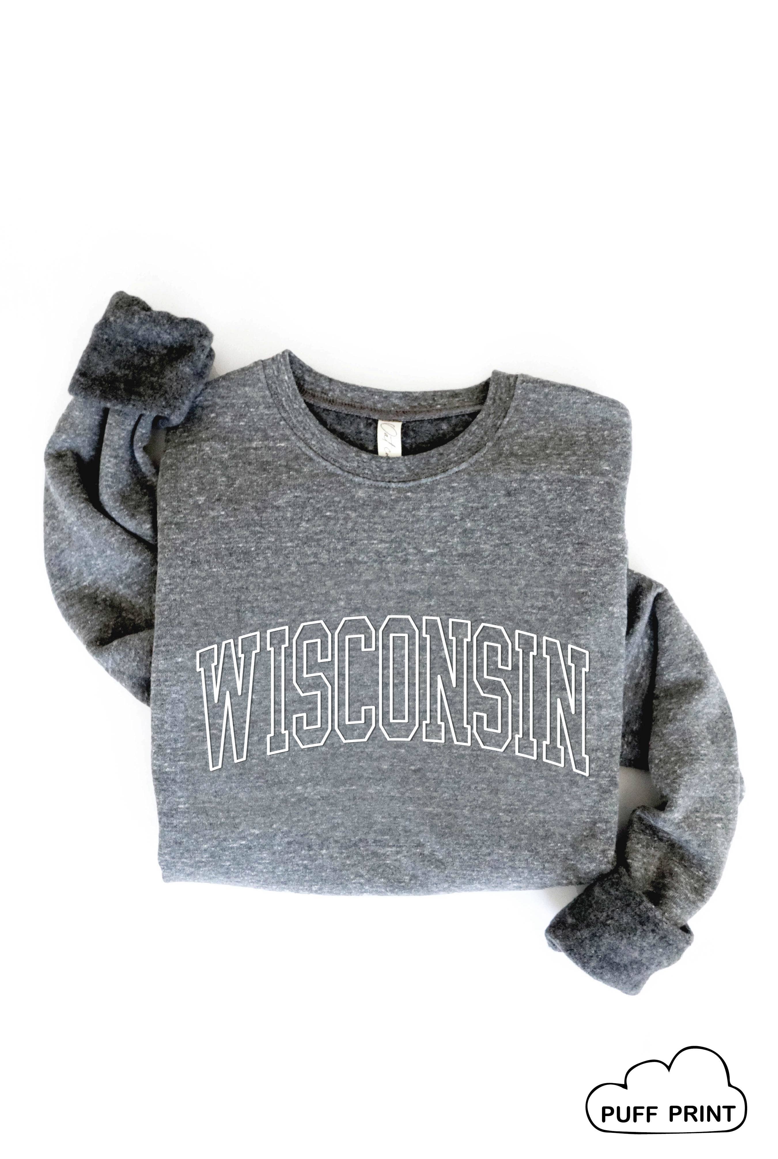 OAT COLLECTIVE - Vente Sweat-shirt à imprimés – femme - Sweat-shirt graphique WISCONSIN PUFF PRINT12