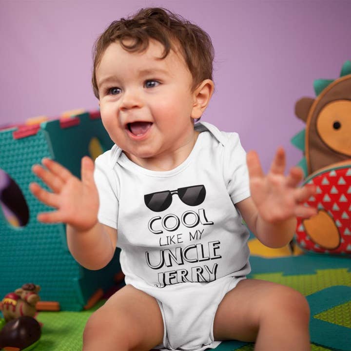 NewBabyWishes - Wholesale Bodysuit (Non-Footed) - Baby - Custom Uncle Onesie - Cool Like My Uncle Custom Baby Onesie
