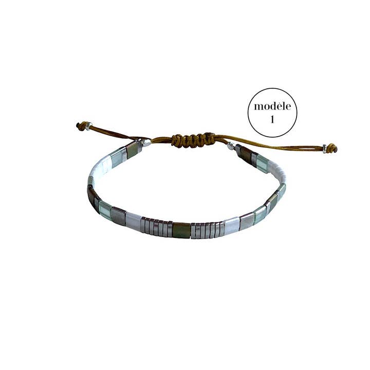 CLAIRE BERTEAU - Vendita all'ingrosso Bracciale con perline - Bracciale con perline giapponesi Anitya Almond