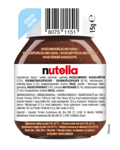 SWEDISHCANDY4U - Wholesale Nut Butter - NUTELLA 15G0