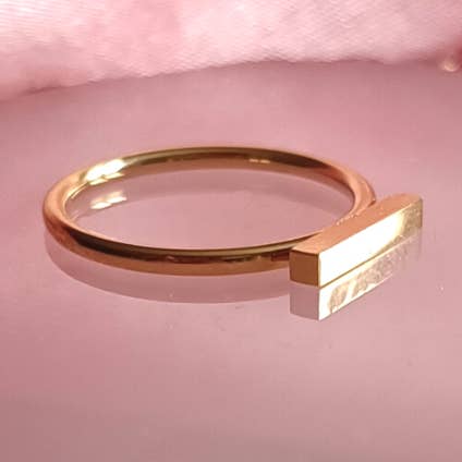 Andréa stainless steel ring for wholesale by Pop My Nails