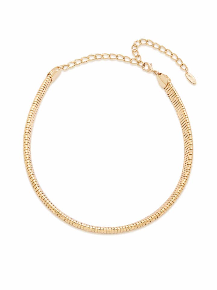Your Essential Flex Snake Chain Halskette, 18 Karat vergoldet für den Großhandel von Ettika