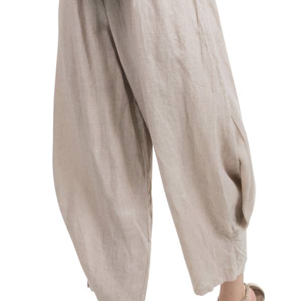 Bubble Leg Linen Pant for wholesale by Gigi Moda