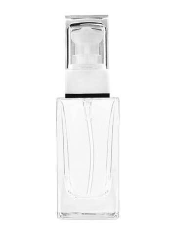 Bouteille en verre transparent Empire avec pulvérisateur rectangulaire - 50 ml pour la vente par Best Bottles