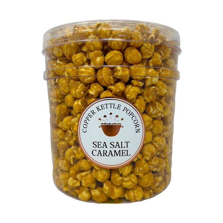 Copper Kettle Popcorn - Wholesale Popcorn - Sea Salt Caramel Tub - 22 Servings