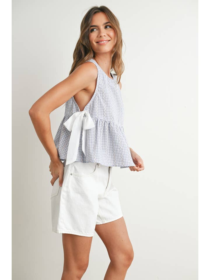 BUTTERMELON - Wholesale Blouse - Women's - Sky Meadow Peplum Top - BMT77506