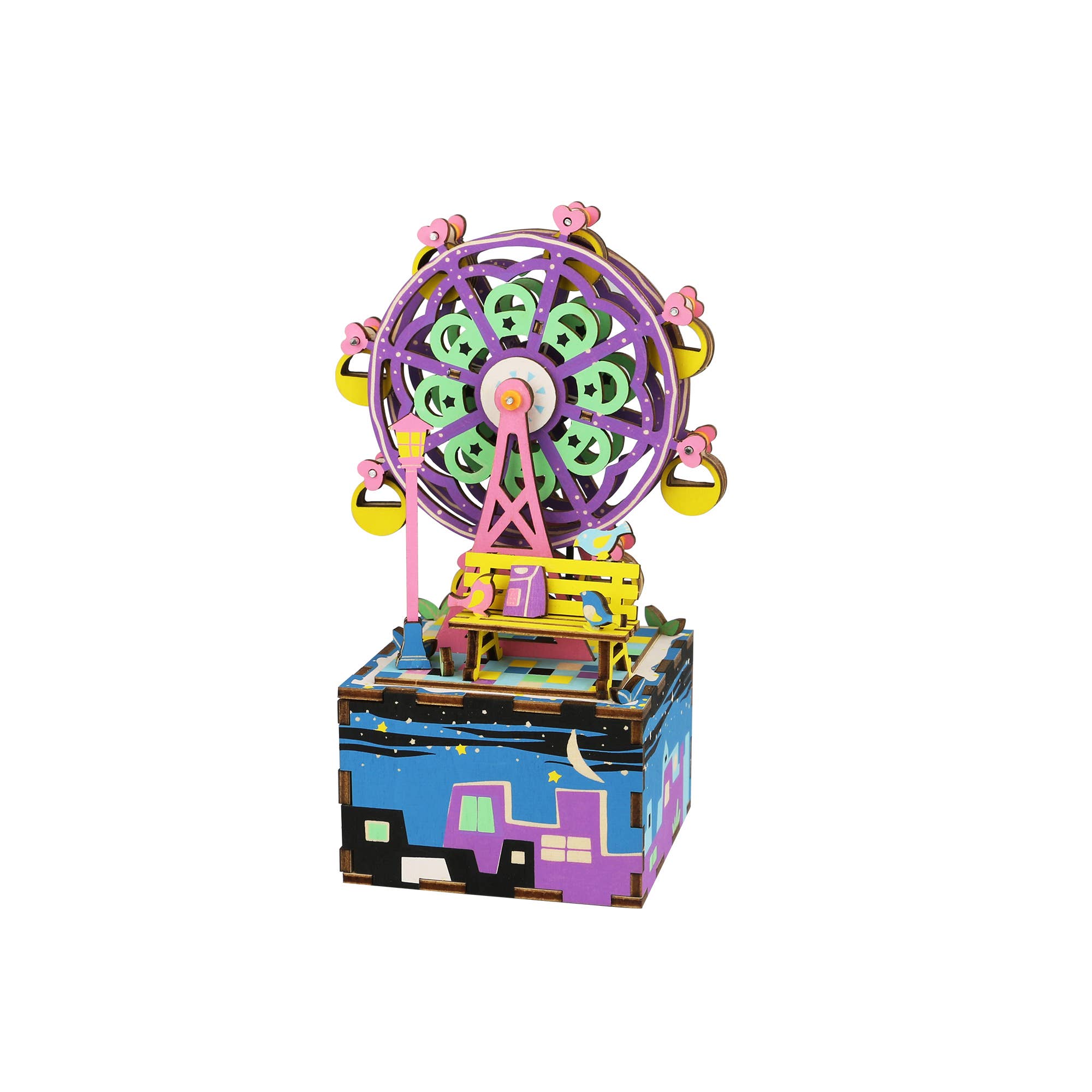Hands Craft - Wholesale Puzzle - Kids - DIY 3D Wooden Puzzle Music Box: Ferris Wheel
