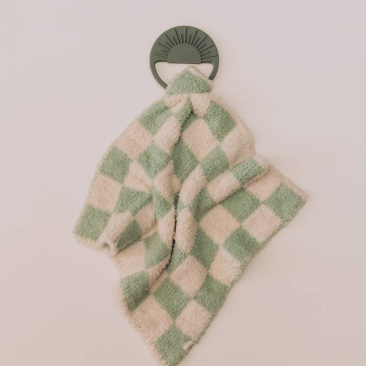 Lovey | Sage Check for wholesale by Modern Roots Kids Co.