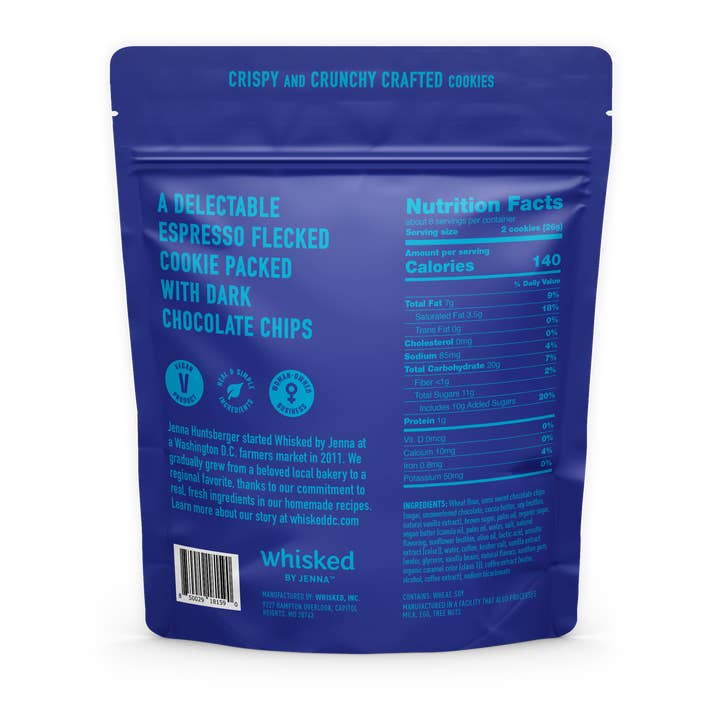 Whisked by Jenna - Wholesale Cookie - Vegan Crispy Cookies: Mocha Chocolate Chip1