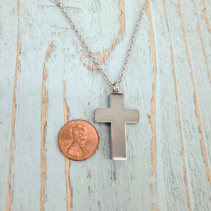 Just Vial - Vente Colliers à pendentif - Collier avec pendentif en forme de croix en acier inoxydable3