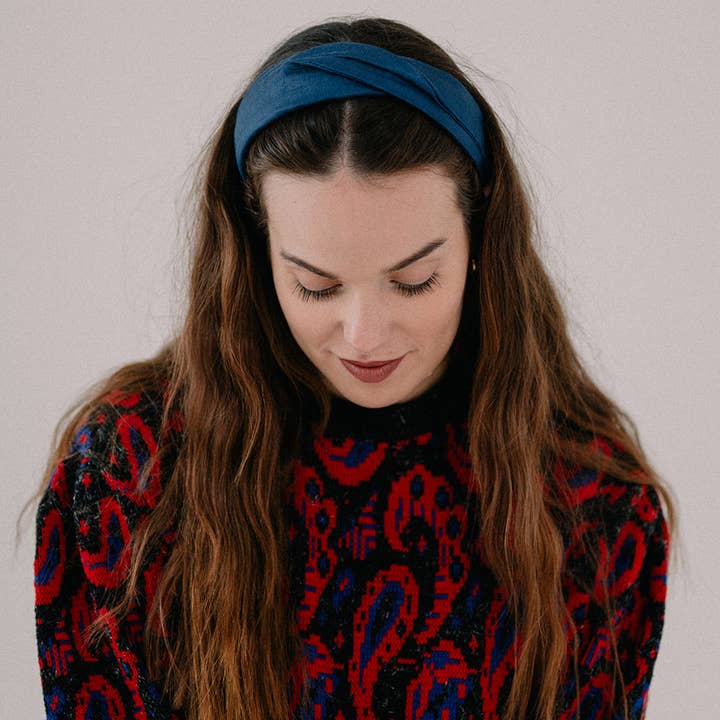 Nuevemi - Wholesale Fashion Headband - Women's - Blue Turban Headband3