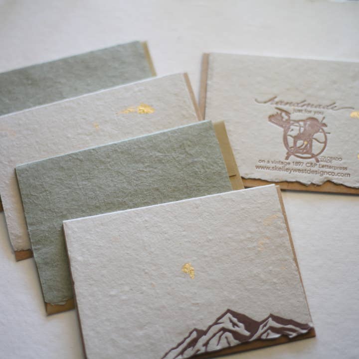 skelley west design co + letterpress - Wholesale Stationery/Notecard Set - Letterpress card pack | handmade paper | Mountains3