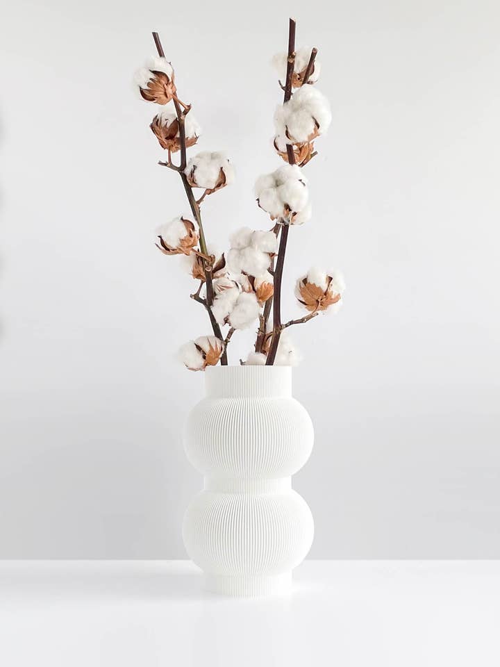 Bulba - vaso impresso em 3D para flores secas por atacado de Grof Amsterdam