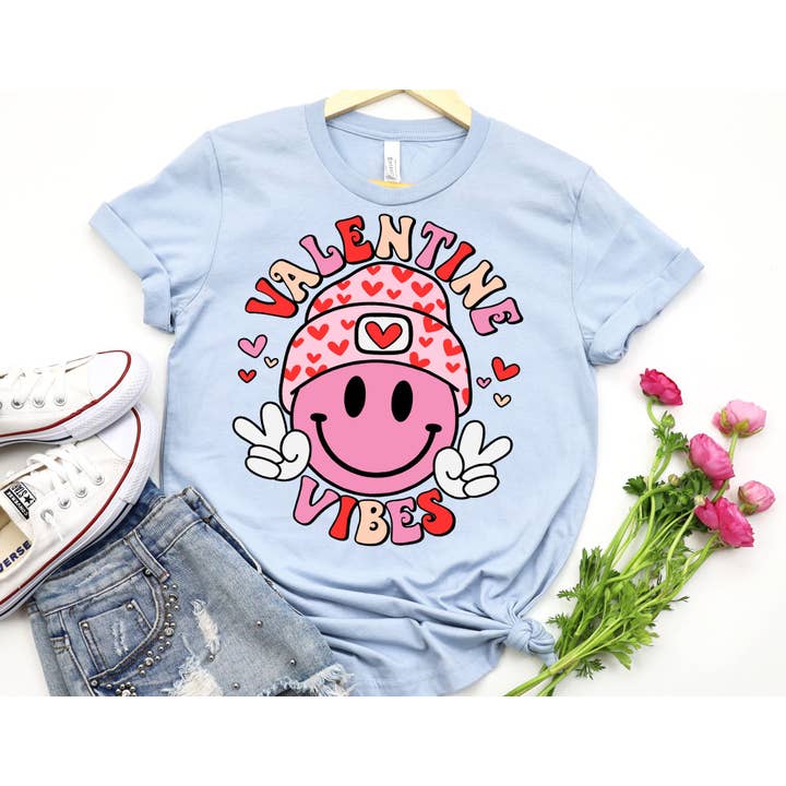 Valentine Vibes Shirt - Valentines Day Shirt for wholesale by The Shirt Company