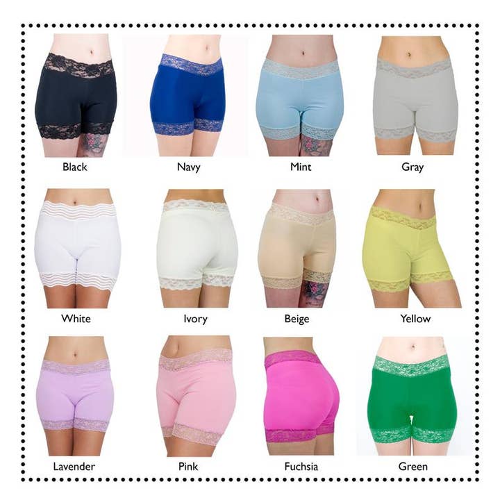 FashionMeme LLC - Wholesale Underwear - Women's - Spandex Biker Shorts