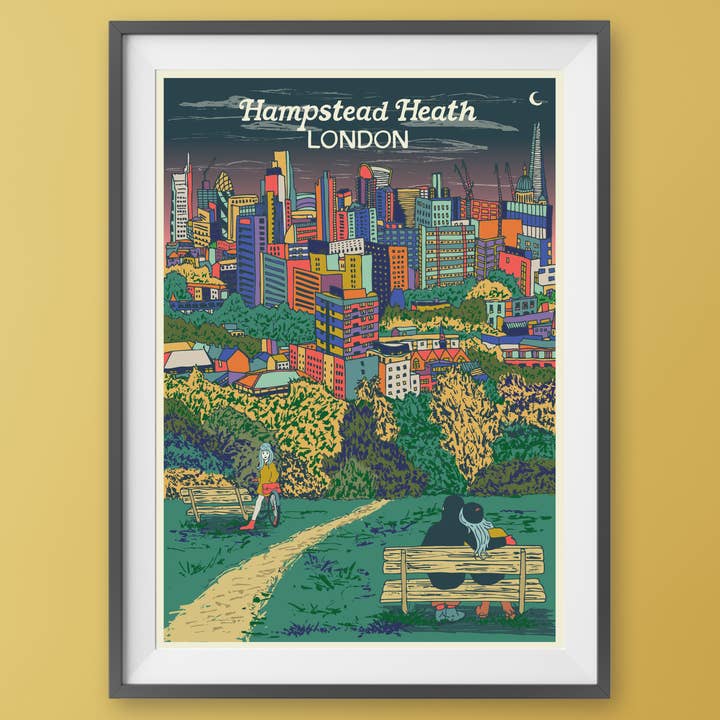 Hampstead Heath London Print for engroshandel hos Lost Plots