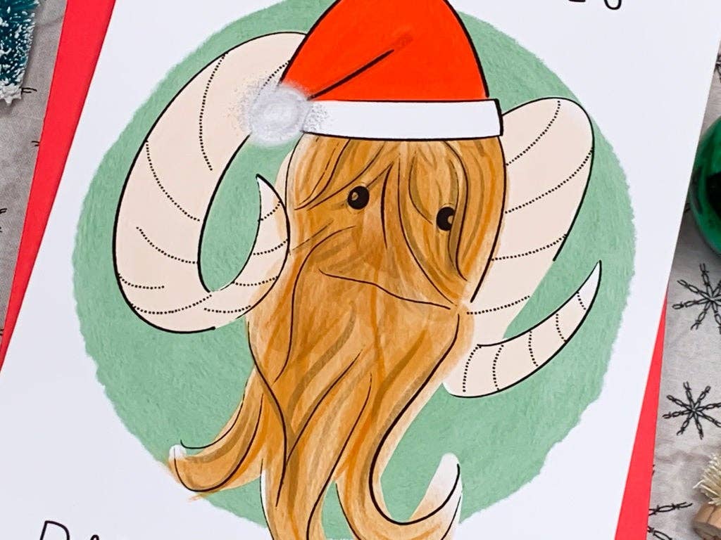 Stone Donut Design, LLC - Wholesale Christmas Card - Here Comes Bantha Clause Mandalorian-Inspired Card5