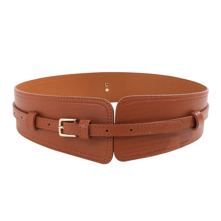 Lily Clothing - Wholesale Belt - Women's - Alloy buckle waist-cinching wide belt4