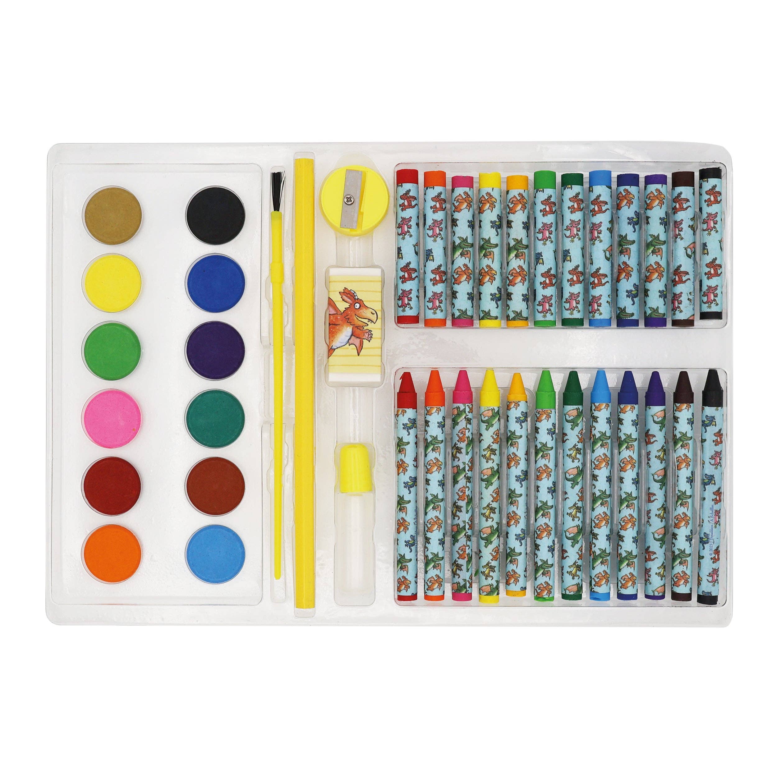 Robert Frederick Ltd – wholesale Art set – Child & baby – Zog Children's 42 Piece Art Set - For Ages 3 to 8 Years - Includes Paints and Crayons1