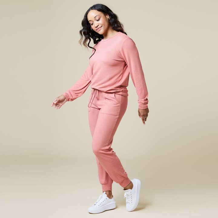 Softies - Wholesale Lounge Set - Women's - Women's Cloud Soft Dream Crew Neck Lounge Set - Oprah's Fave