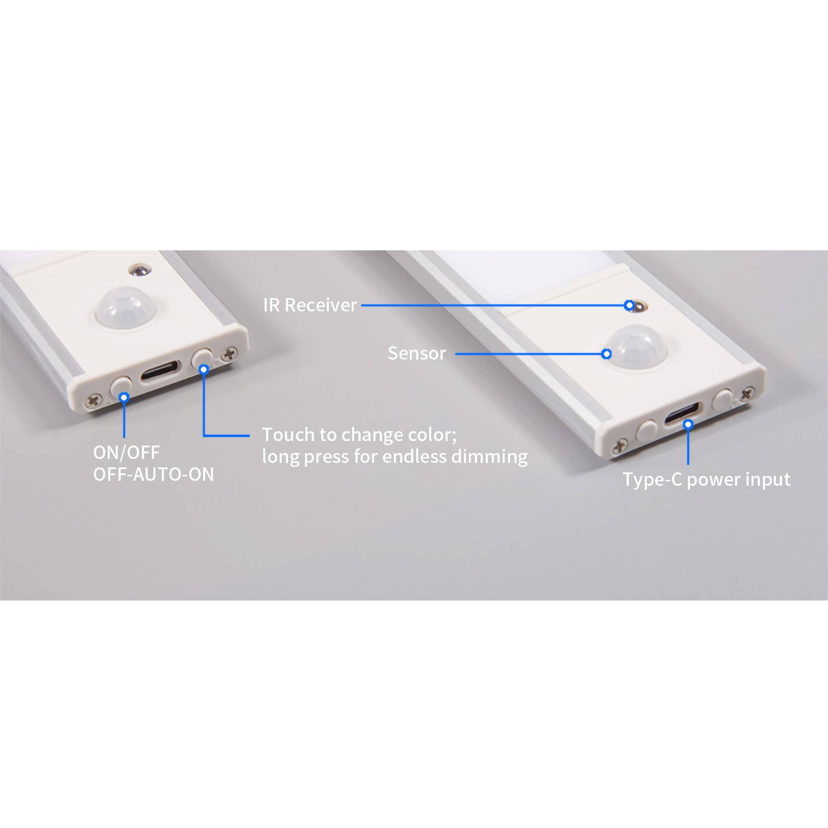 YI LIGHTING LLC - Wholesale Night Light - 12" Rechargeable Under Cabinet Light, Motion Sensor, 3 CCT8