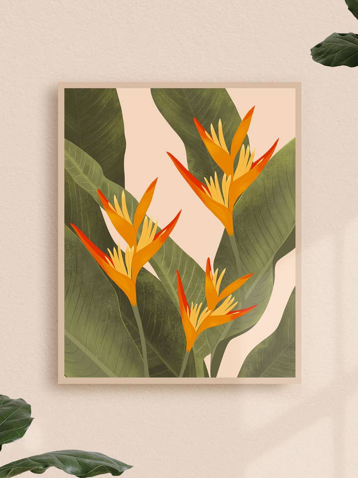 Fugle af Paradise Art Print for engroshandel hos Illustrations Its Funny Howww Inc