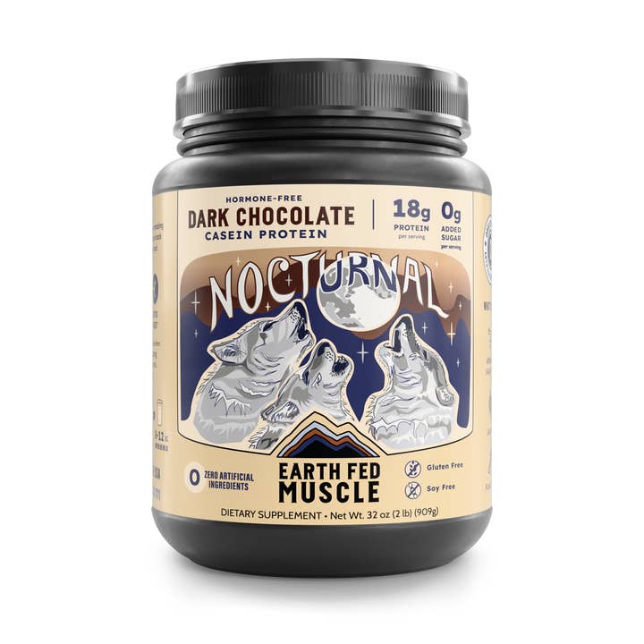 Nocturnal Dark Chocolate Casein Protein for wholesale by Earth Fed Muscle