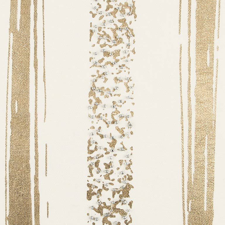 HomeRoots – wholesale Throw/decorative pillow – Gold Glam Stripe Beaded Throw Pillow2