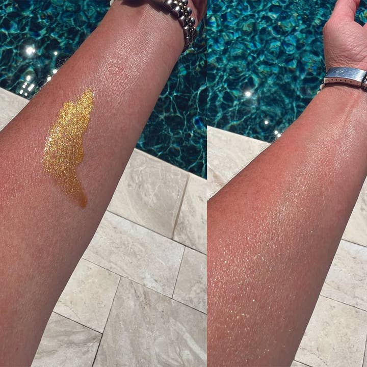 Glimmer Goddess® - Wholesale Bath/Body Oil - Organic Shimmer Oil – Illuminating Body Oil in 5 Shades for Radiant Glow & Deep Hydration3