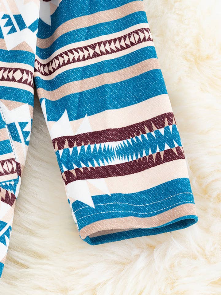 Kids Charm Online - Wholesale Blazer - Kids - Unisex/Aztec printed blazer with pockets. TPG15153001 SOL8