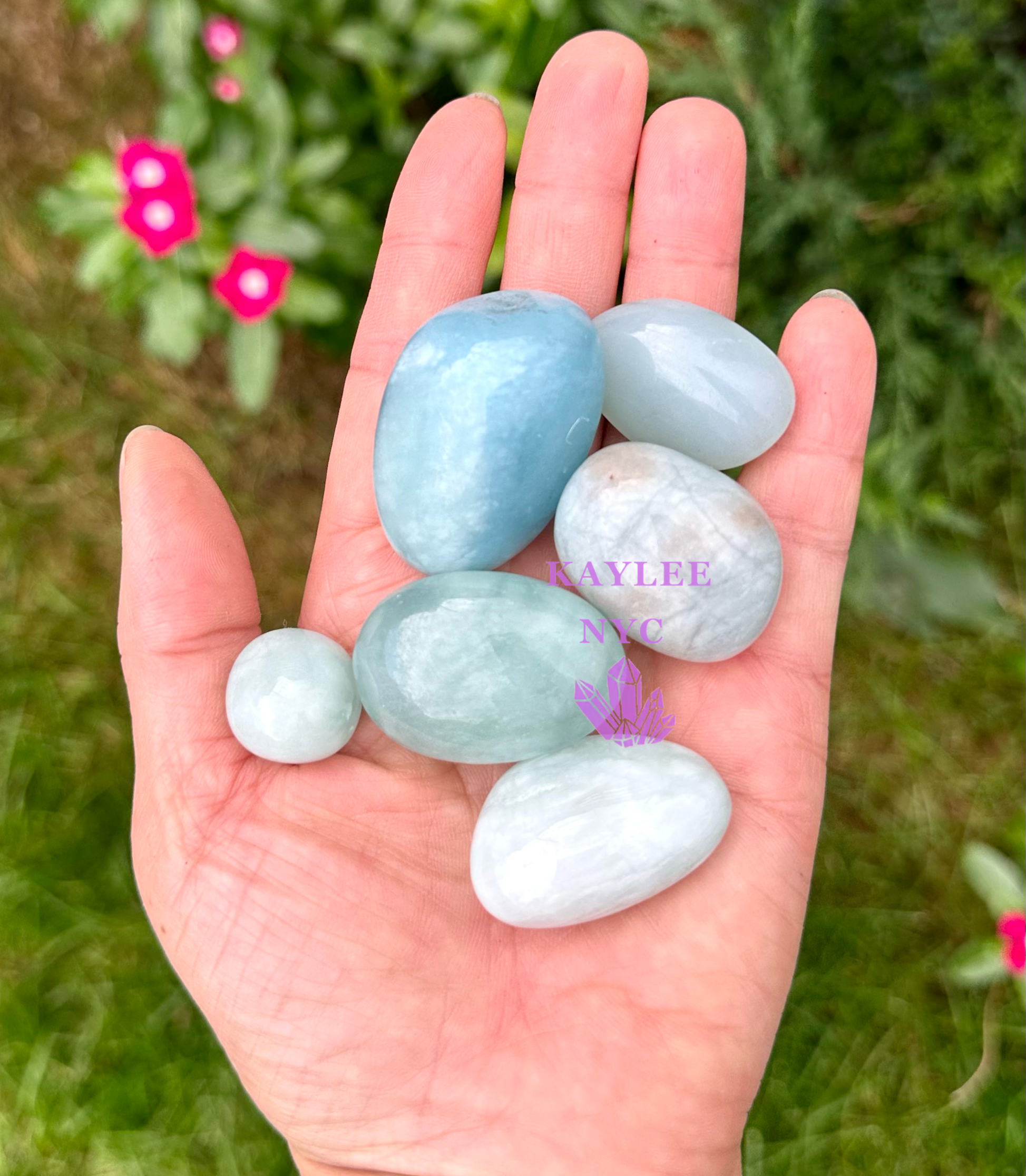 KayleeNYC – wholesale Spiritual stone/crystal – Wholesale Lot 1 lb Natural Aquamarine Tumble Healing Energy3
