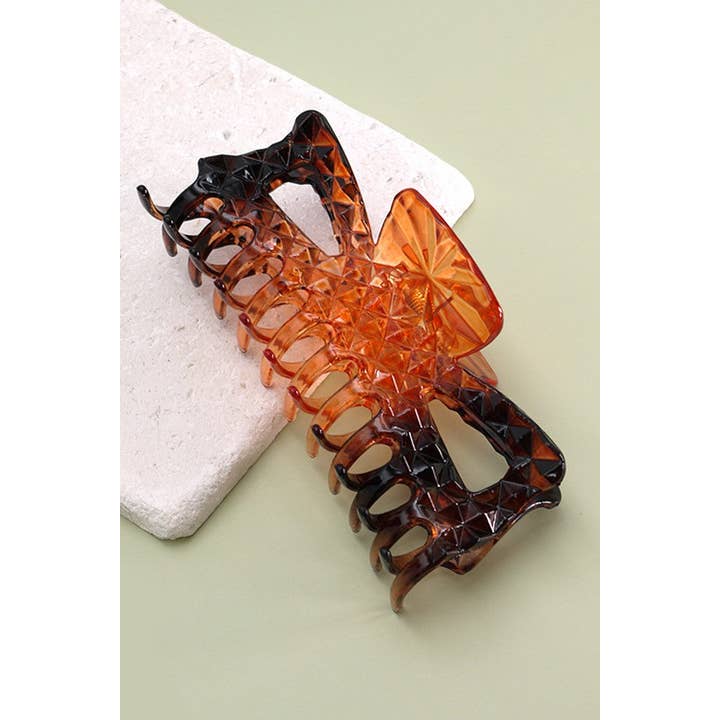 JOSSLYN by wall to wall - Wholesale Hair Clip - Women's - EXTRA LARGE OMBRE TORT CRYSTAL HAIR CLAW CLIPS | 40H6394