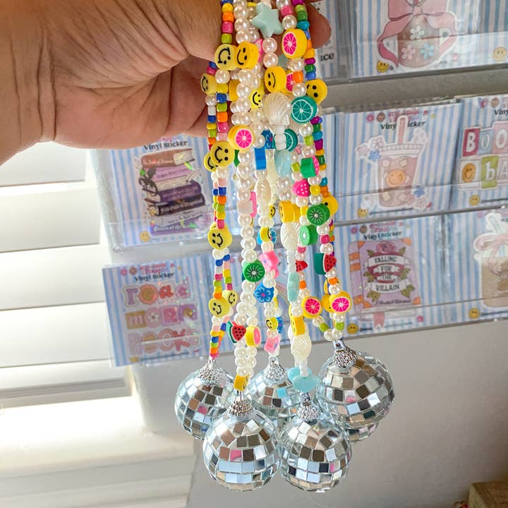 Sun Moon & Stars Co. - Wholesale Car Decorative Charm - Women's - Happy Fruits Disco Ball Car Charm4