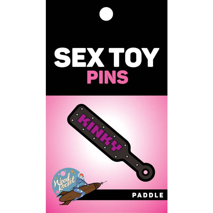 Black Gray Purple Kinky Paddle Enamel Pin, EPT-024 for wholesale on Faire2