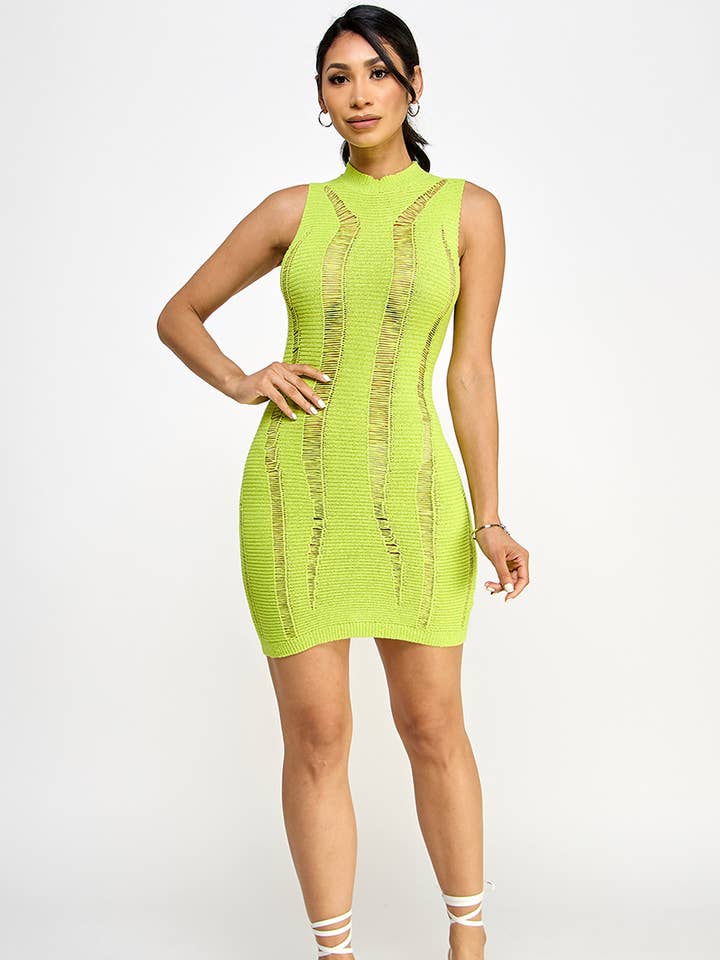 Knitted sleeveless cover-up dress for wholesale by Spring Haze Inc.