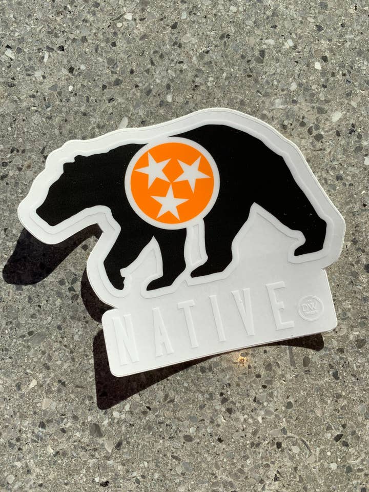 The TN Native Black Bear Sticker for wholesale by The DW Designs
