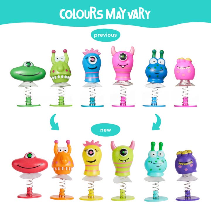 The Twiddlers – wholesale Classic toy – Kids – 36 Monster Spring Jump Up / Pop Up Party Toys for Kids2