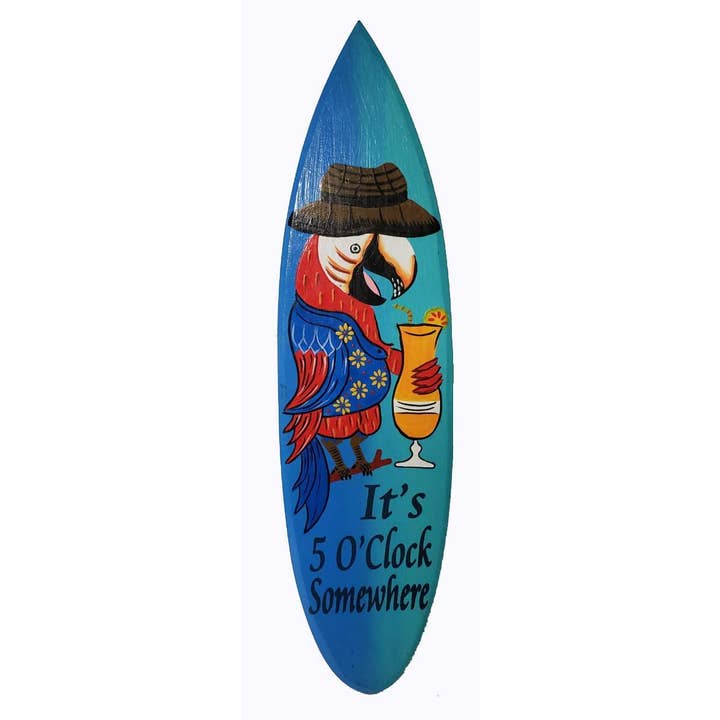 White Elephant - Wholesale Sign - Sm 5 Oclock Parrot Surfboard