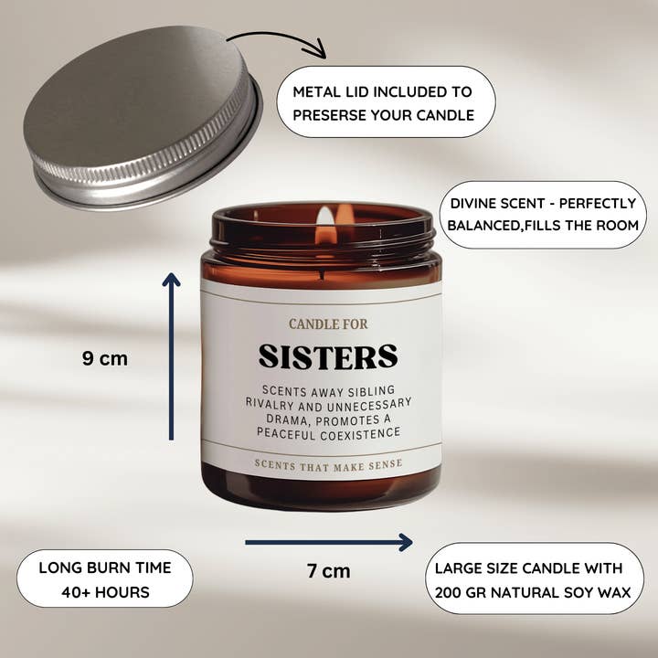 Fragranced Humour - Wholesale Novelty Candle - Sister Candle Sister Birthday Gift2
