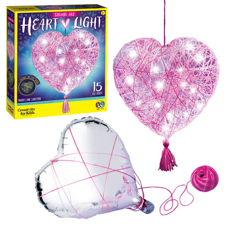 String Art Heart Light DIY Craft Kit for Kids for wholesale by Faber-Castell / Creativity for Kids