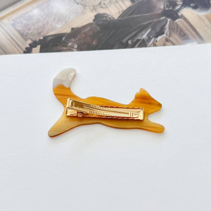 Adorable Running Fox Hair Clip, Animal Hair Accessory for wholesale on Faire1