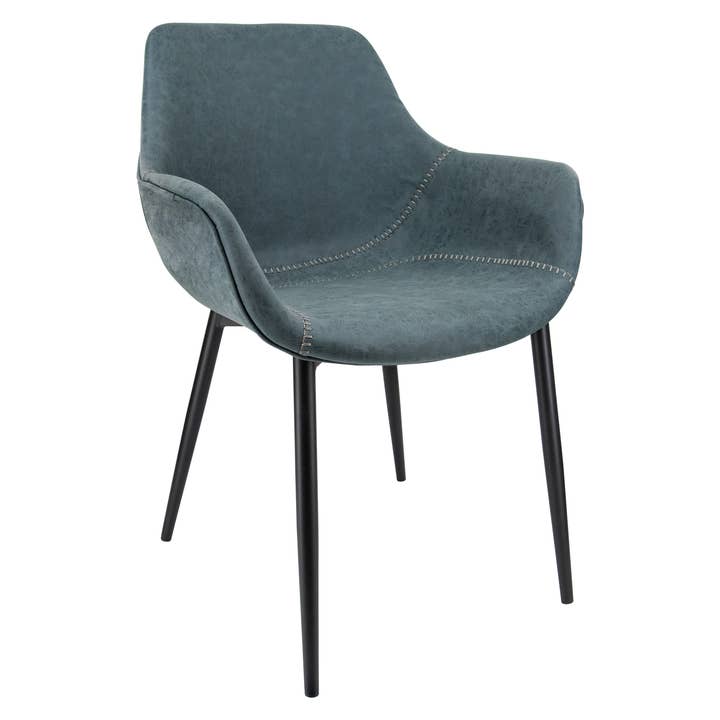 LeisureMod - Wholesale Chair - Markley Modern Ergonomic Leather Upholstered Dining Chair